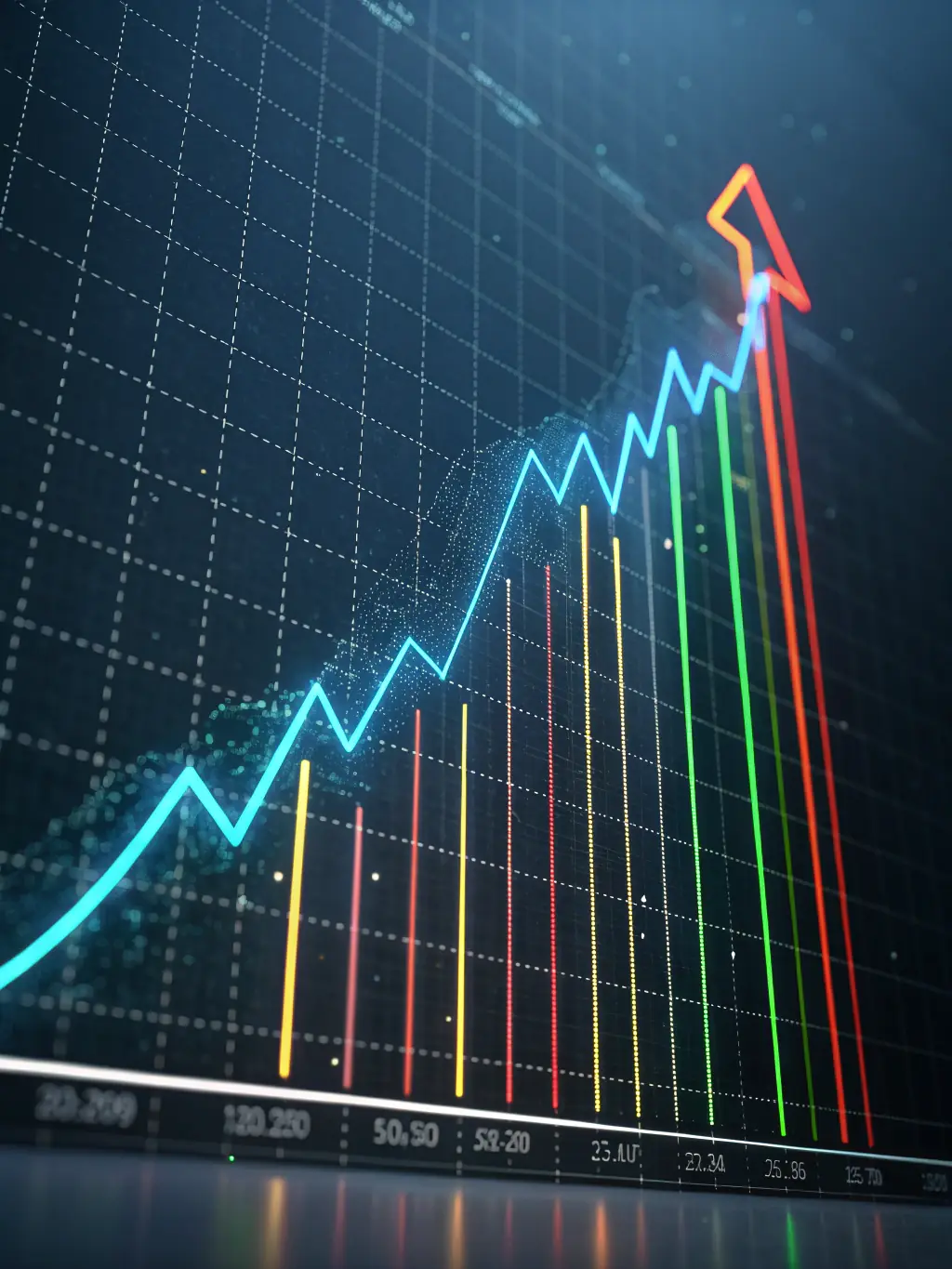 A graphical representation of staking rewards over time, showcasing the potential earnings from staking BBT tokens on the BBTSOCIALFI3 platform, with clear visual indicators of growth.